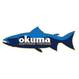 Naklejka na łódkę - Okuma - łosoś -  42x15,5cm