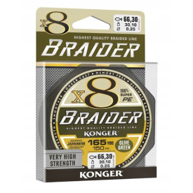 Plecionka Konger Braider x8 Olive Green 0,25mm/150