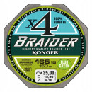 Plecionka Konger Braider x4 Fluo Green 0,08mm/150m