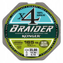 Plecionka Konger Braider x4 Green 0,25mm/150m