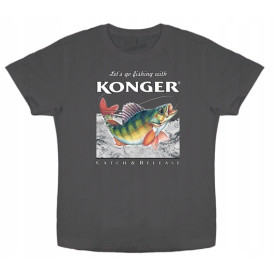 Szara koszulka (T-shirt) Konger - Okoń - M
