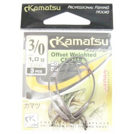 Haki Kamatsu Offset Weighted K-0747 nr 3/0 - 3szt.