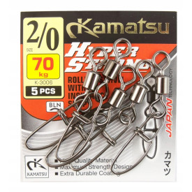 Agrafka z krętlikiem Kamatsu Hyper Strong 2/0 70kg