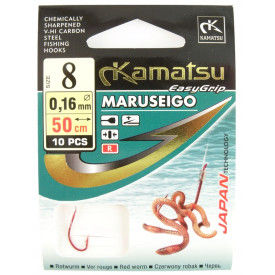 Przypon Kamatsu Maruseigo 0,16mm nr 8 Robak czerwo