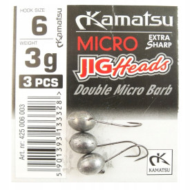 Główka jigowa Kamatsu Micro Special nr 6 - 3g 3szt