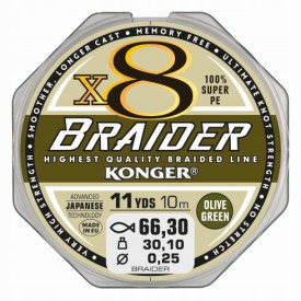 Plecionka przyponowa Konger Braider x8 0,04mm/10m