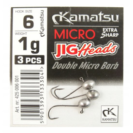 Główka jigowa Kamatsu Micro Special nr 6 - 1g 3szt