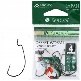 Haczyki Mikado Sensual Offset Worm I nr 5/0 5szt.