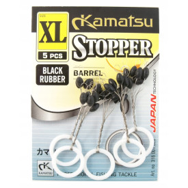 Gumowy Stoper Kamatsu na żyłkę czarny beczułka XL